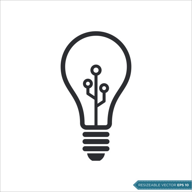 灯泡图标矢量模板插图设计图片下载