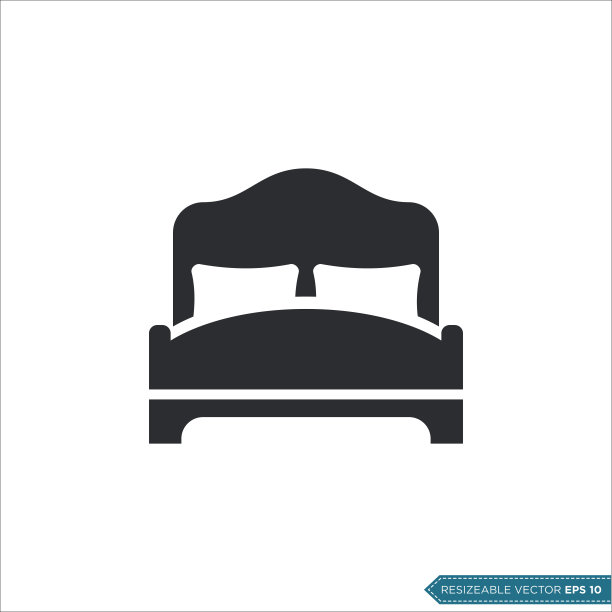 床图标矢量模板插图设计图片下载