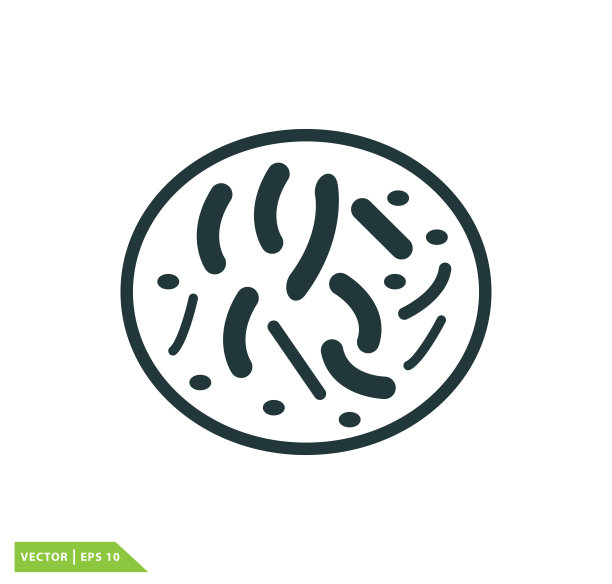 益生菌图标矢量标志模板图片下载