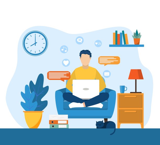 一个拿着笔记本电脑坐在椅子上的男人。图片下载