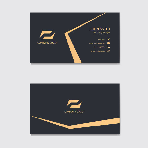 名片模板设计。矢量插图。图片下载