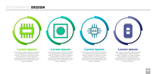 设置处理器与微电路CPU，电动灯开关，处理器与微电路CPU和电动灯开关。业务信息模板。向量图片下载