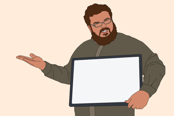 一个商人在白板上图片下载