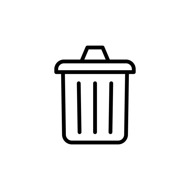 插图向量图形的垃圾桶图标模板图片下载