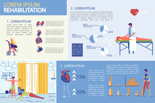 伤后康复海报鲜艳的横幅图片下载
