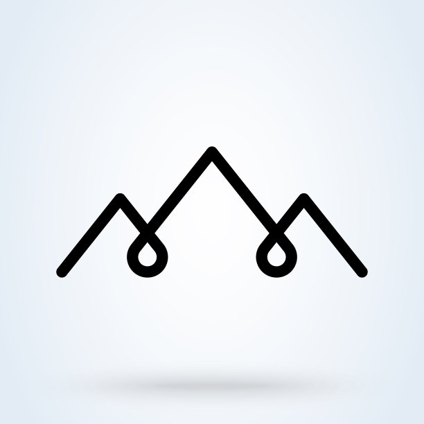 山标志图标。vector简单的现代设计插画。图片下载