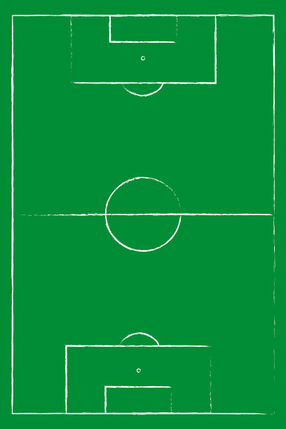 平坦的绿色田野，足球草地。足球场与线模板。向量体育场。图片下载