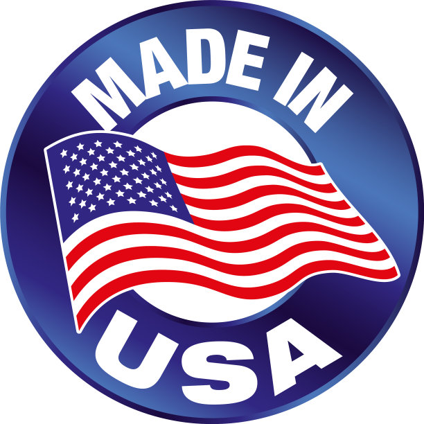 美国制造的徽章孤立在白色背景上图片下载