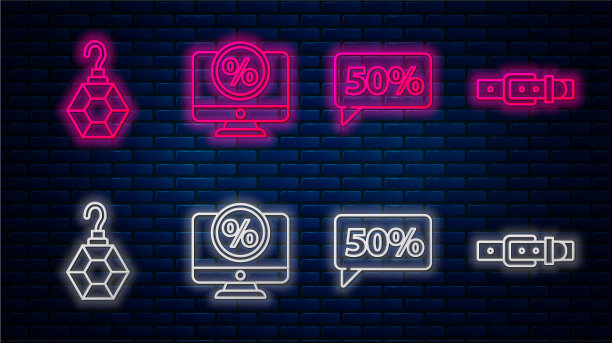 设定线百分之折扣和监控五十图片下载