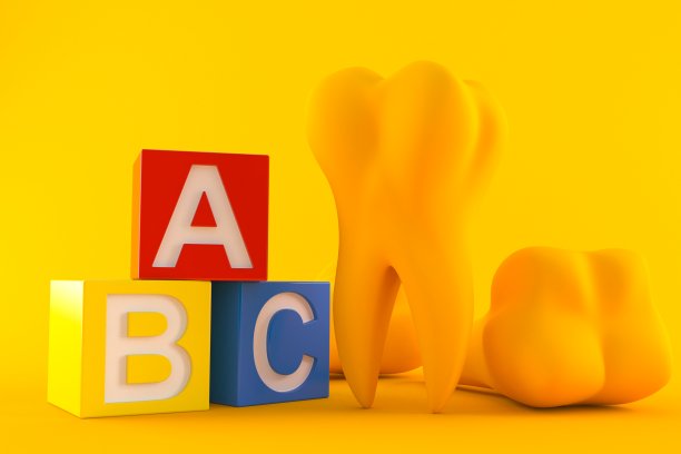 牙科背景与玩具积木图片下载