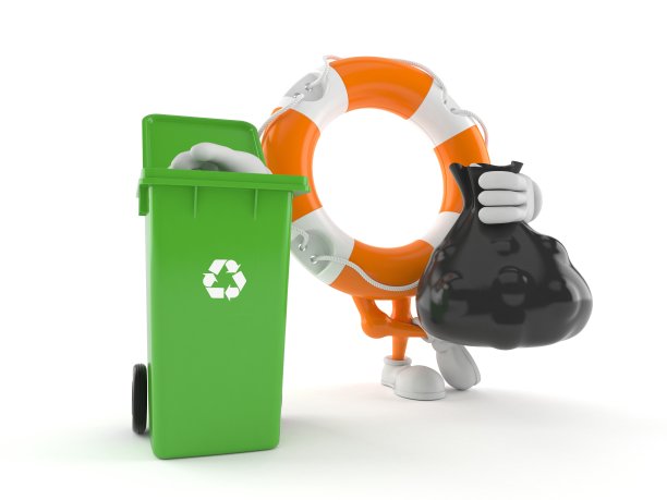 带垃圾桶的救生圈图片下载