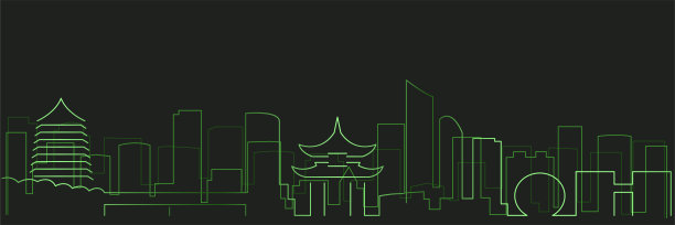 杭州未来主义科技光迹天际图片下载