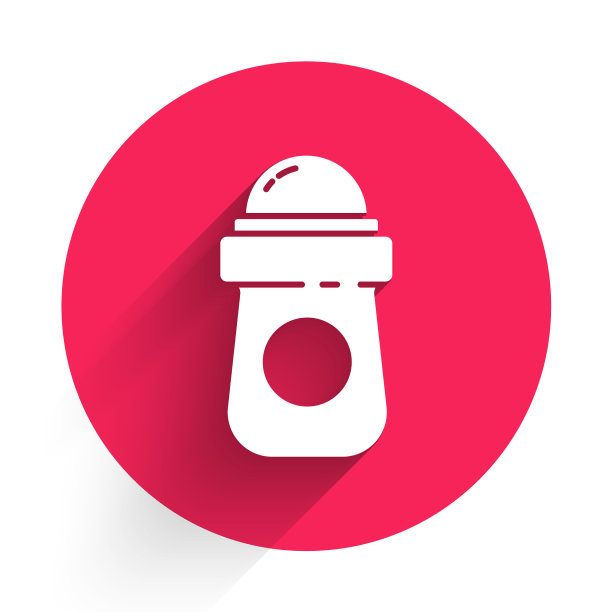 白色止汗除臭辊图标隔离图片下载