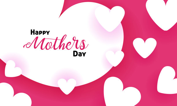 母亲节快乐，横幅插图图片下载