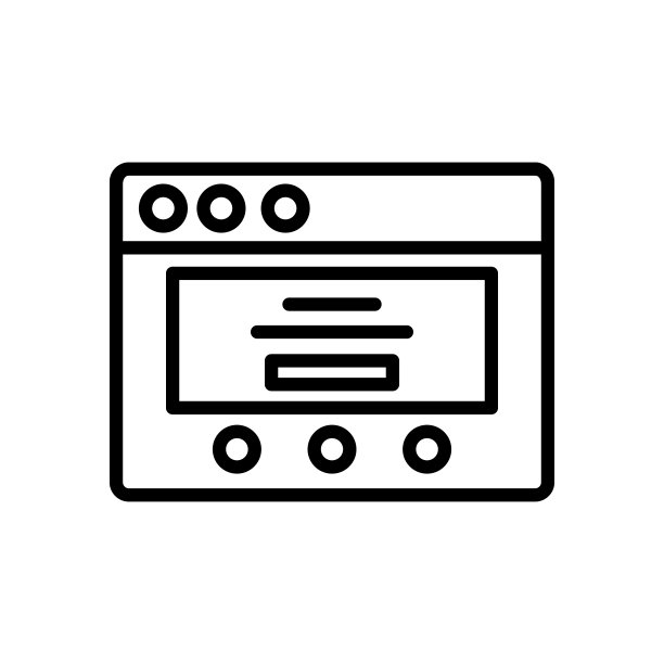浏览器、网站、界面图标：用于UI和UX、网站或移动应用程序的简单线条轮廓矢量素材图片下载