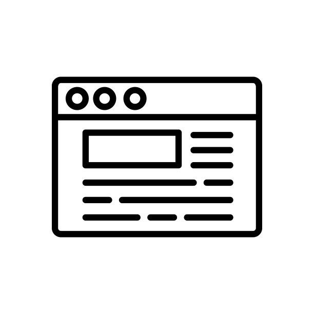 浏览器网站新闻文本图标，适用于UI和UX的互联网浏览器矢量元素图片下载