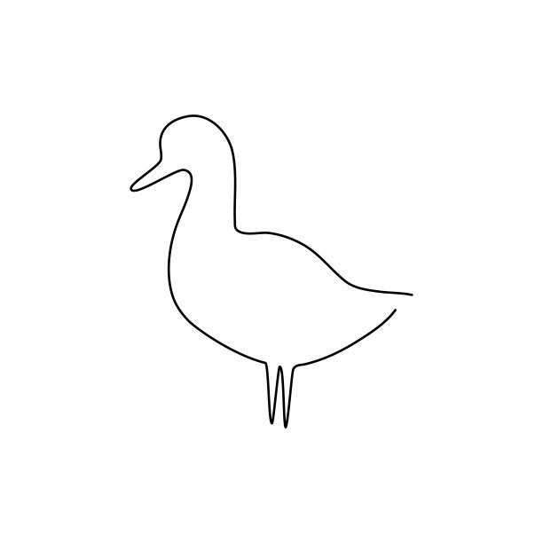 鸭行图标。农场动物连续系图片下载