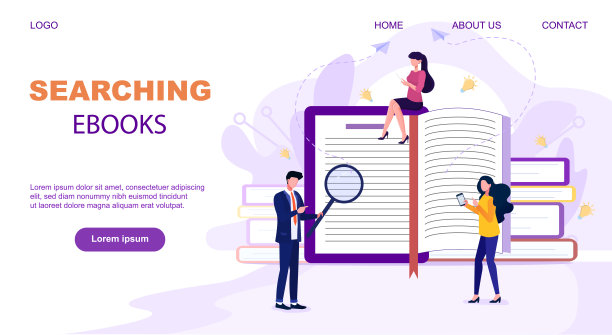 平面设计风格的网络横幅在线学习，教育应用程序图片下载