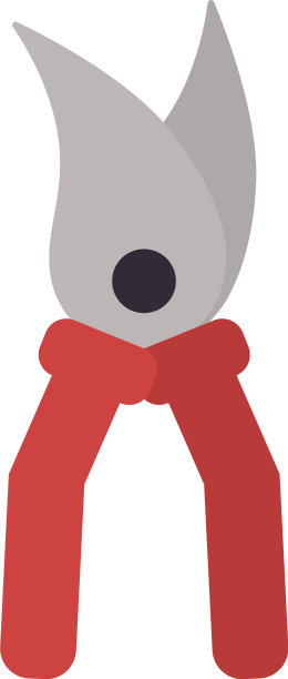 园艺剪在白色的背景图片下载