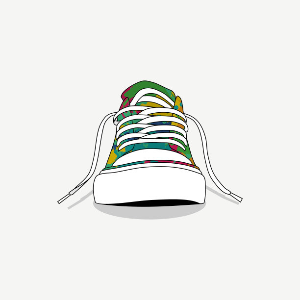 色彩斑斓的经典帆布鞋图片下载