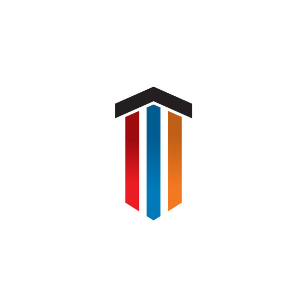 柱子图标Logo设计模板图片下载
