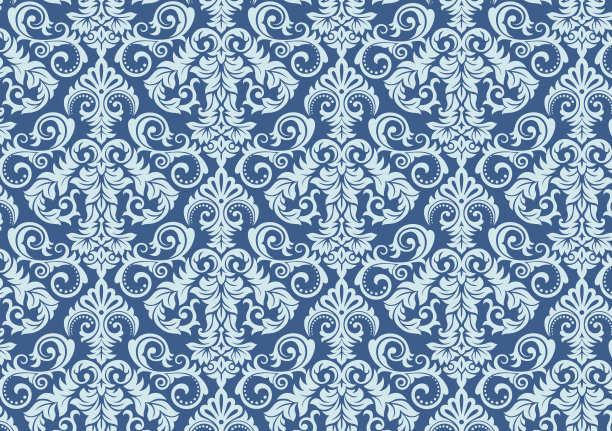 大马士革无缝图案设计插图背景图片下载