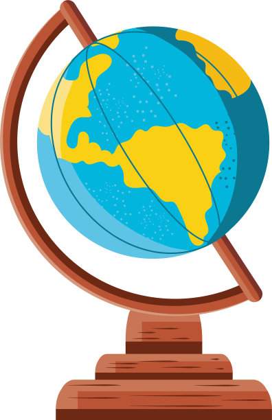 白色背景的学校地球仪图片下载
