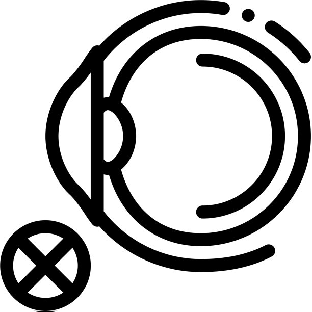 眼球青光眼图标轮廓图片下载