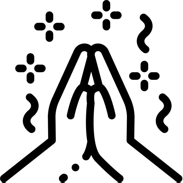 和谐手图标轮廓图片下载