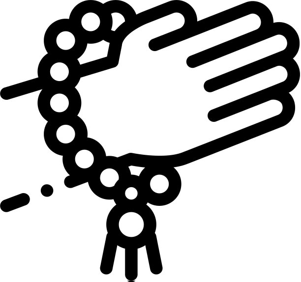 瑜伽手环图标轮廓图片下载