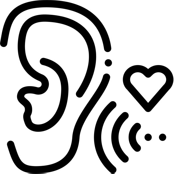 声音为耳朵图标轮廓图片下载