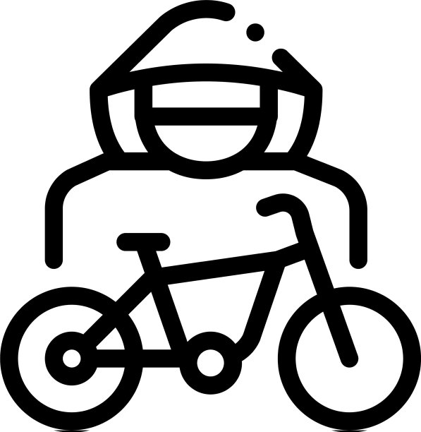 自行车盗窃图标概要图片下载