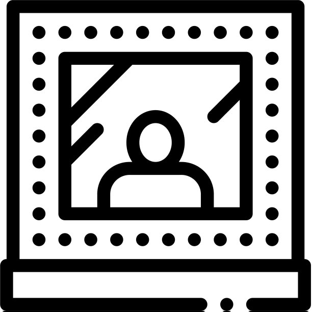 有边框的照片图标轮廓图片下载