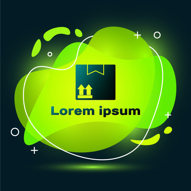 黑色纸板箱与交通标志图标图片下载