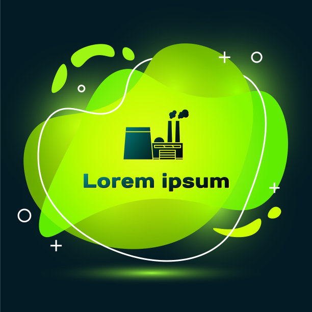 黑色石油天然气工业厂房标志图片下载