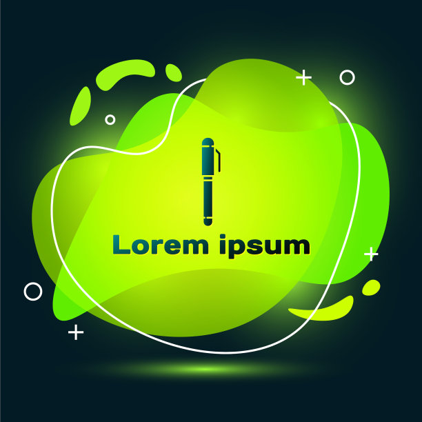 黑色钢笔图标孤立在黑色背景图片下载