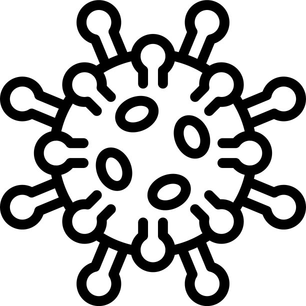 病毒或细菌线条样式图标图片下载