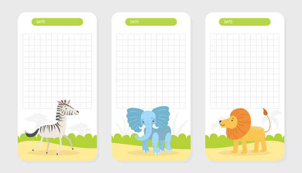 收集笔记本纸、方格卡图片下载