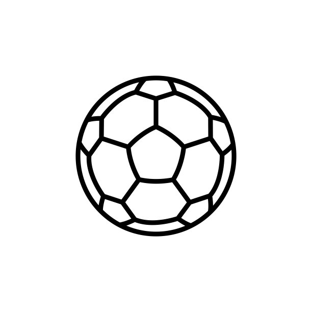 插图向量图形的足球图标图片下载