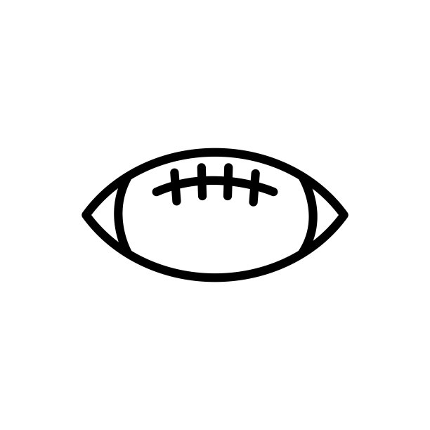 插图矢量图形的橄榄球图标图片下载