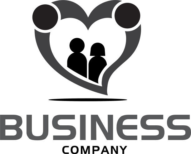 爱家关怀标志设计摩登图片下载