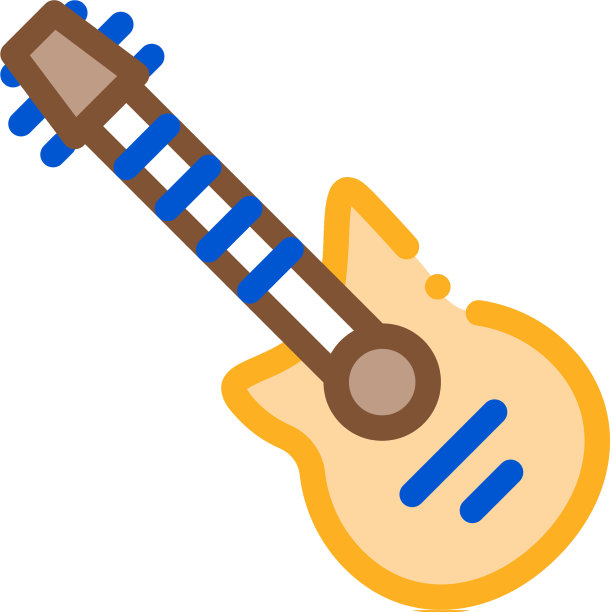 吉他图标大纲图片下载