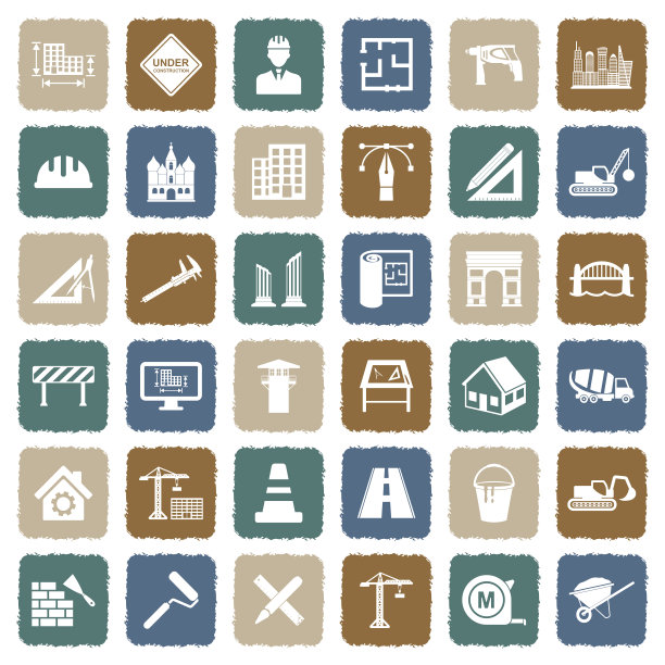 建筑图标。垃圾色平面设计。矢量插图。图片下载