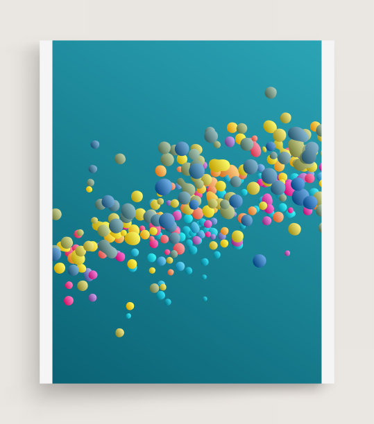 在空旷的太空中有许多不同大小的飞行球体。抽象的背景。3 d矢量插图。图片下载