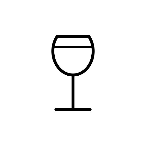 插图矢量图形的酒杯图标模板图片下载