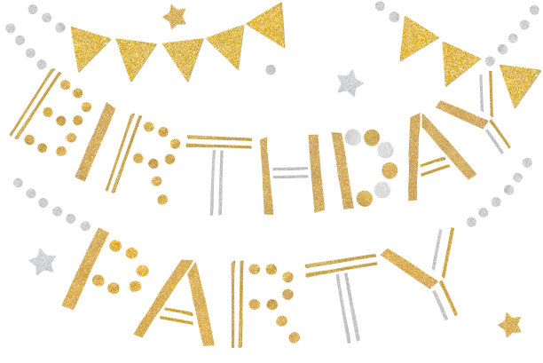 生日聚会彩纸在白色的背景上剪图片下载