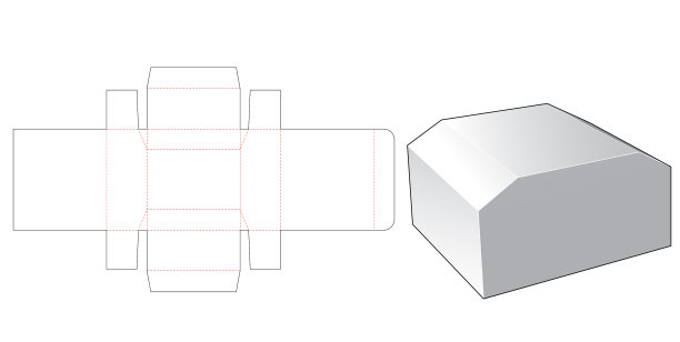 胸盒模切模板图片下载