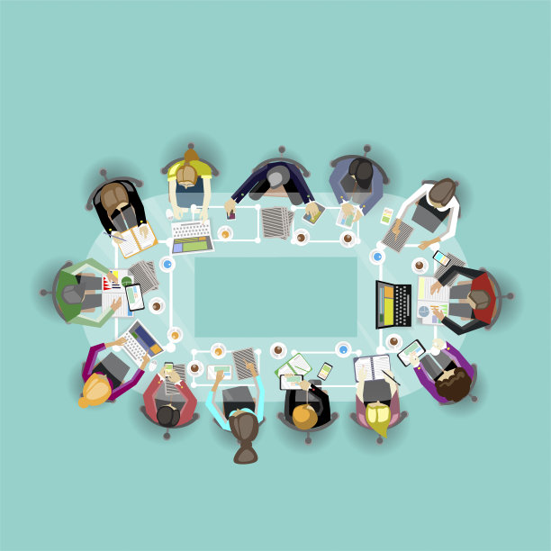 商人会现代的想法和概念矢量插图。图片下载