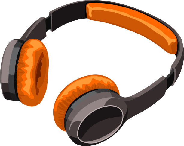 黑白耳机图片下载