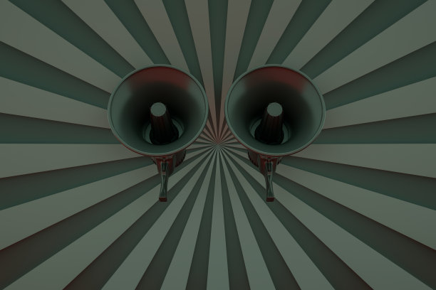 扩音器在复古日爆背景图片下载